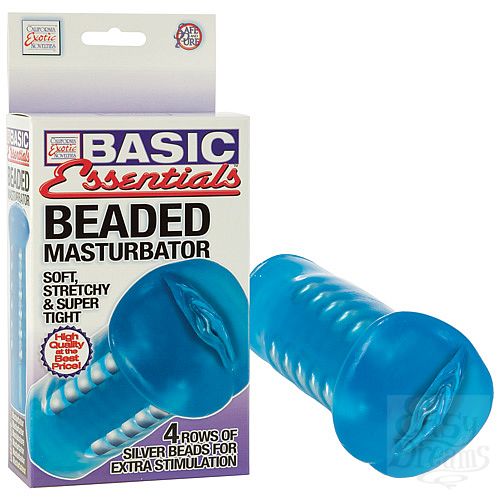 Фотография 1:  Синий мастурбатор BASIC BEADED 1786-12 BX SE