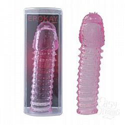 Розовая удлиняющая насадка на пенис Розовая удлиняющая насадка на пенис