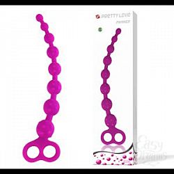 Лиловая силиконовая цепочка Pretty Love - 29 см. Лиловая силиконовая цепочка Pretty Love - 29 см.