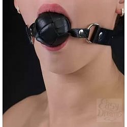 Чёрный кожаный кляп Чёрный кожаный кляп