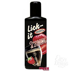 Смазка со вкусом клубники с шампанским Lick It - 50 мл. Смазка со вкусом клубники с шампанским Lick It - 50 мл.
