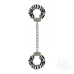 Кандалы с мехом зебры Furry Ankle Cuffs Кандалы с мехом зебры Furry Ankle Cuffs