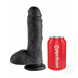  Фаллоимитатор реалистик с мошонкой на присоске PipeDream King Cock, 21.3 см 