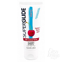 Орально-вагинальная съедобная смазка SuperGlide со вкусом вишни 75 мл Орально-вагинальная съедобная смазка SuperGlide со вкусом вишни 75 мл